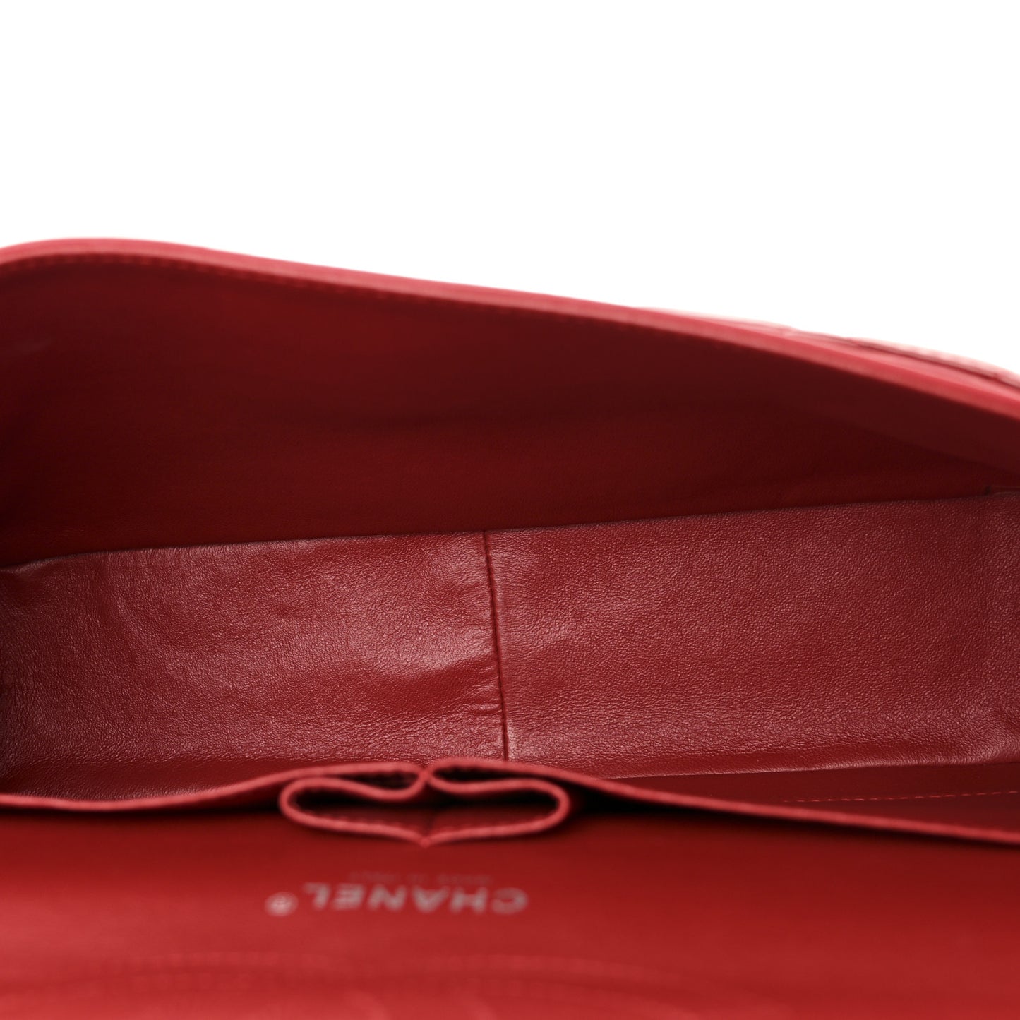 Patent Quilted Jumbo Double Flap Red