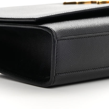 Saint Laurent Grain De Poudre Medium Classic Monogram Kate Satchel Black 8 of 14