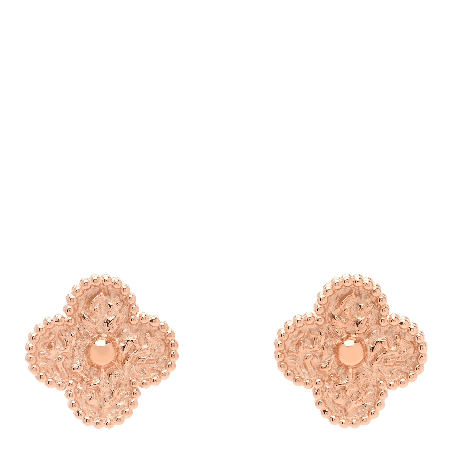 Van Cleef & Arpels Rose Gold Vintage Alhambra Earrings 1 of 5