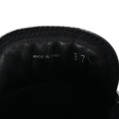 Prada Spazzolato Metal Triangle Logo Platform Loafer Mules 37.5 Black 9 of 9