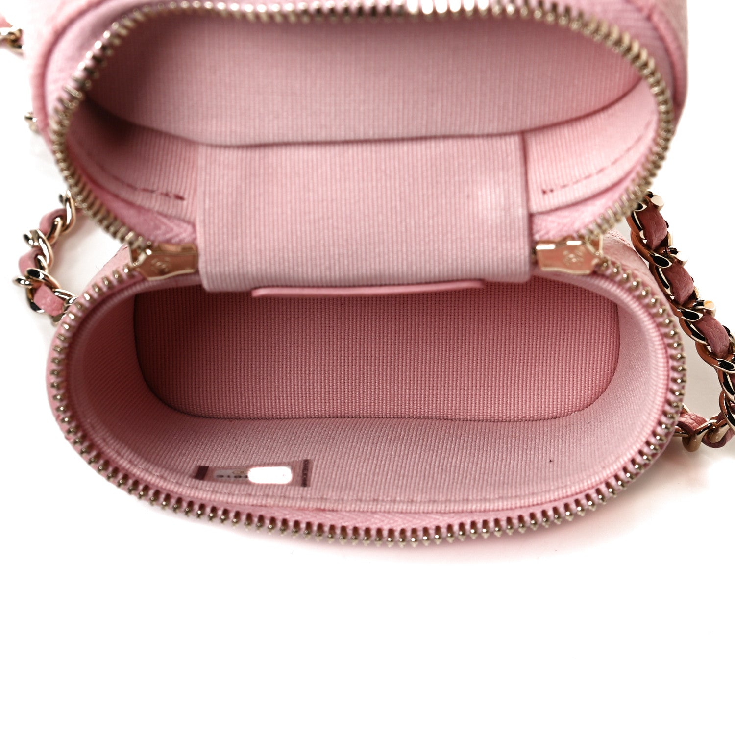 Chanel Caviar Quilted Small Handle With Care Vanity Case With Chain Pink 5 of 13