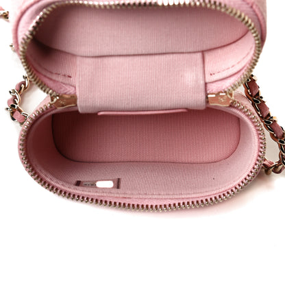 Chanel Caviar Quilted Small Handle With Care Vanity Case With Chain Pink 5 of 13