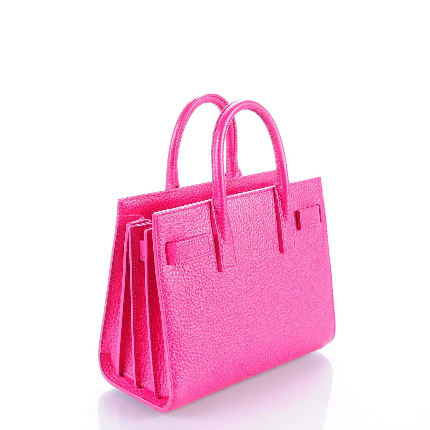 Grained Calfskin Nano Sac De Jour Lipstick Fuchsia