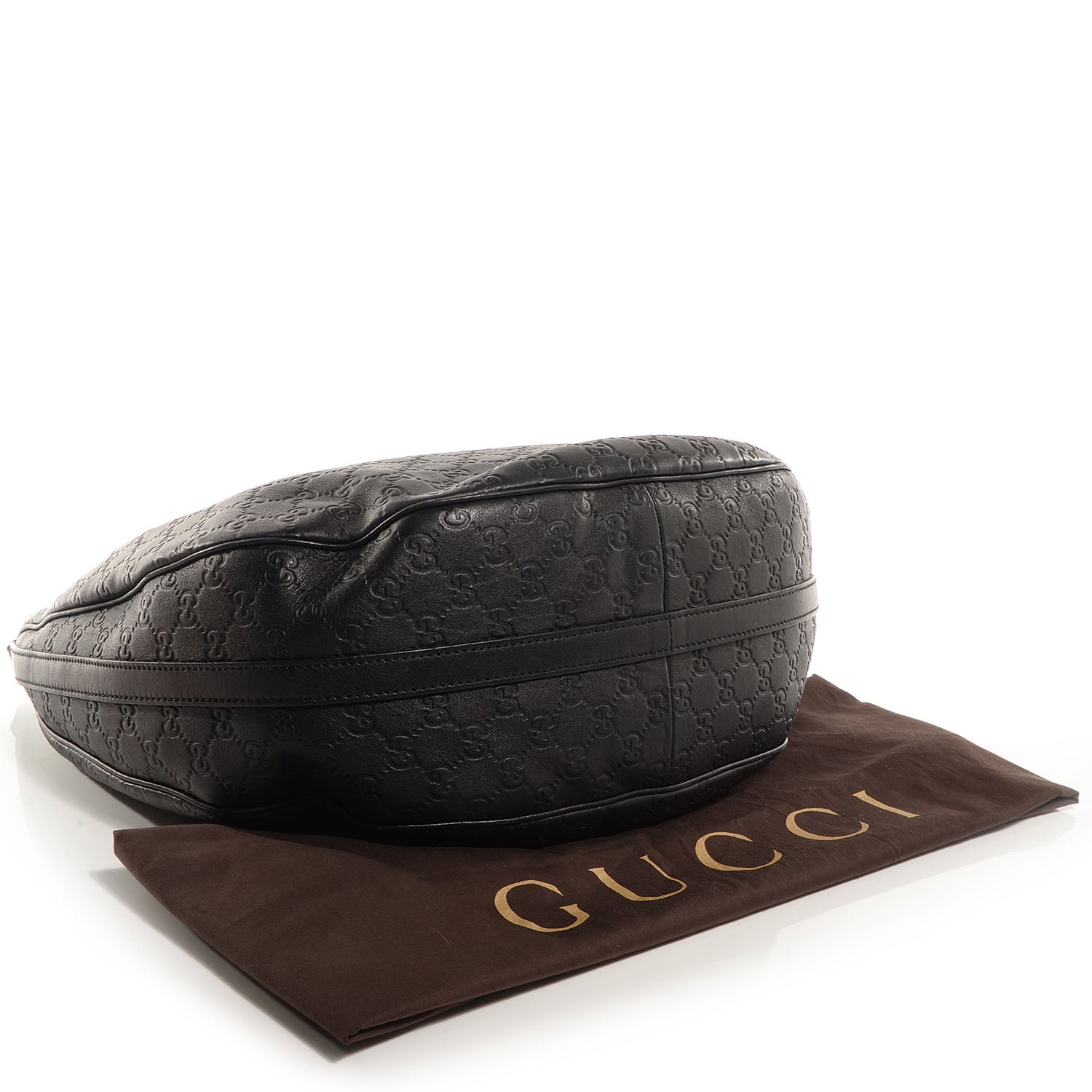 Gucci Guccissima GG Twins Large Hobo Black 4 of 7