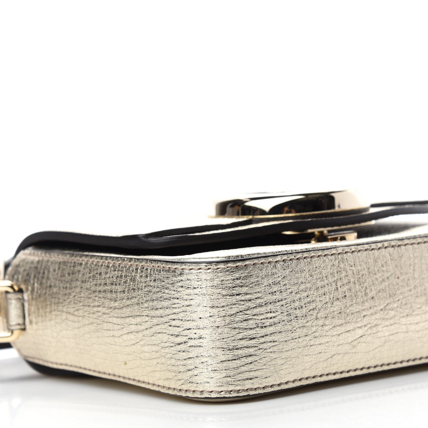 Calfskin Sued Mini C Bag Gold