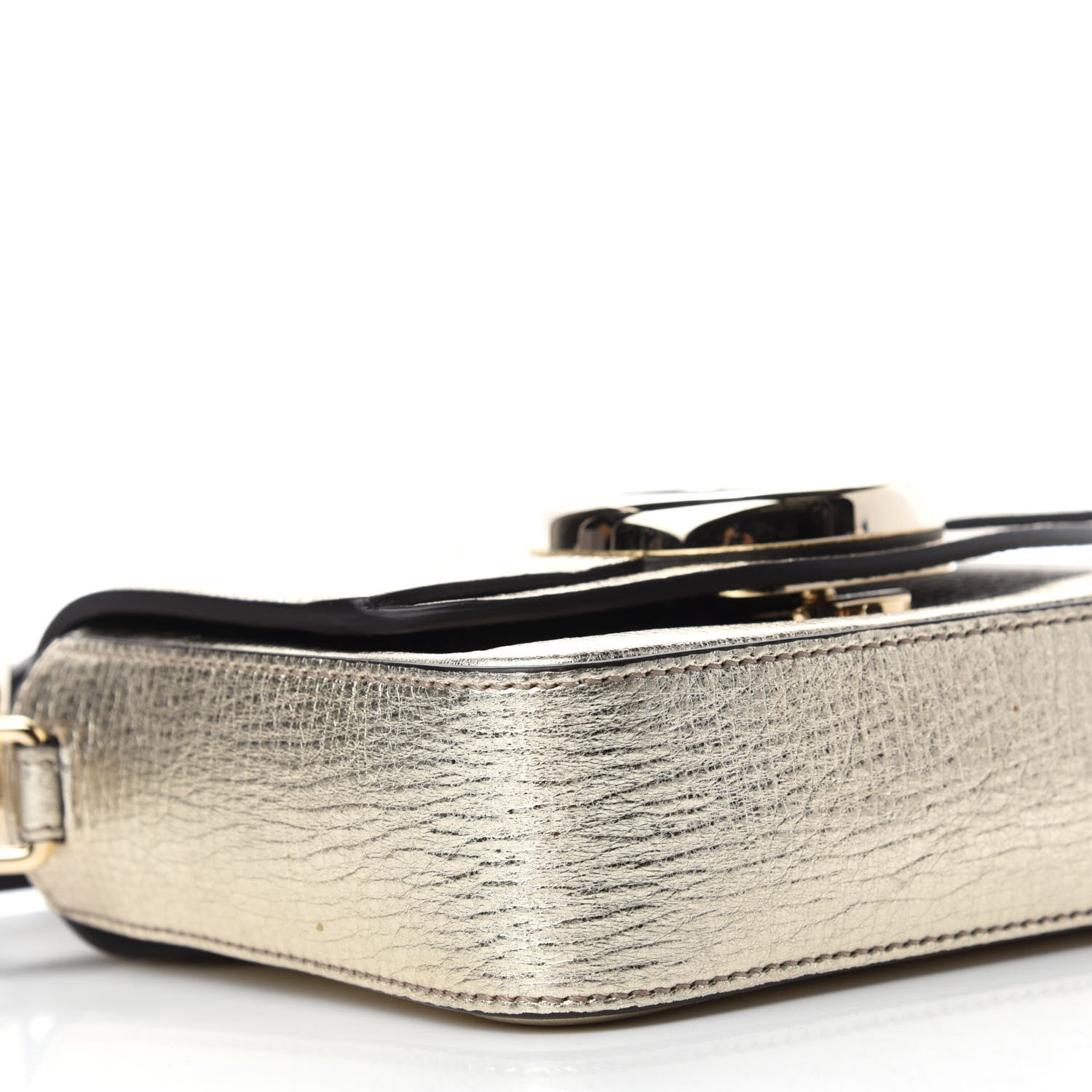 Chloe Calfskin Sued Mini C Bag Gold 6 of 9
