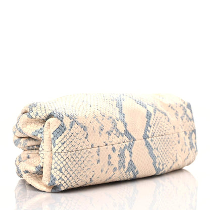 Bottega Veneta Goatskin Python Embossed Teen Pouch Cantaloupe 4 of 8