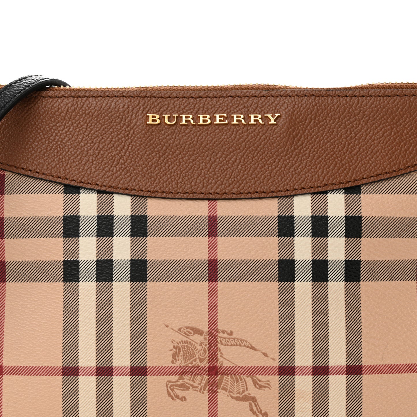 Haymarket Check Peyton Crossbody Clutch Bag Toffee