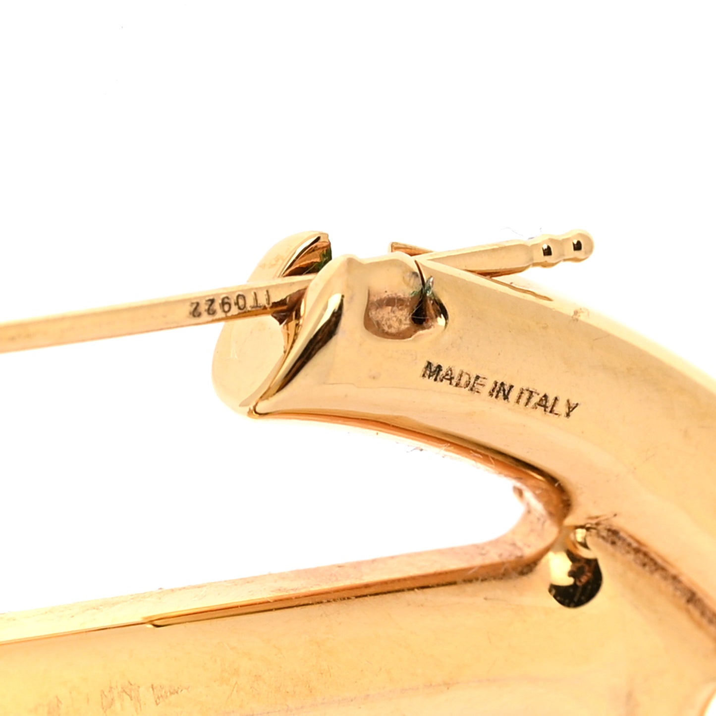 Metal FF Hoop Earrings Gold Silver