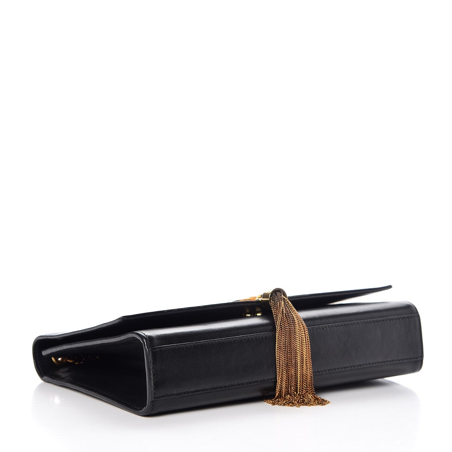 Smooth Calfskin Medium Classic Monogram Kate Tassel Satchel Black