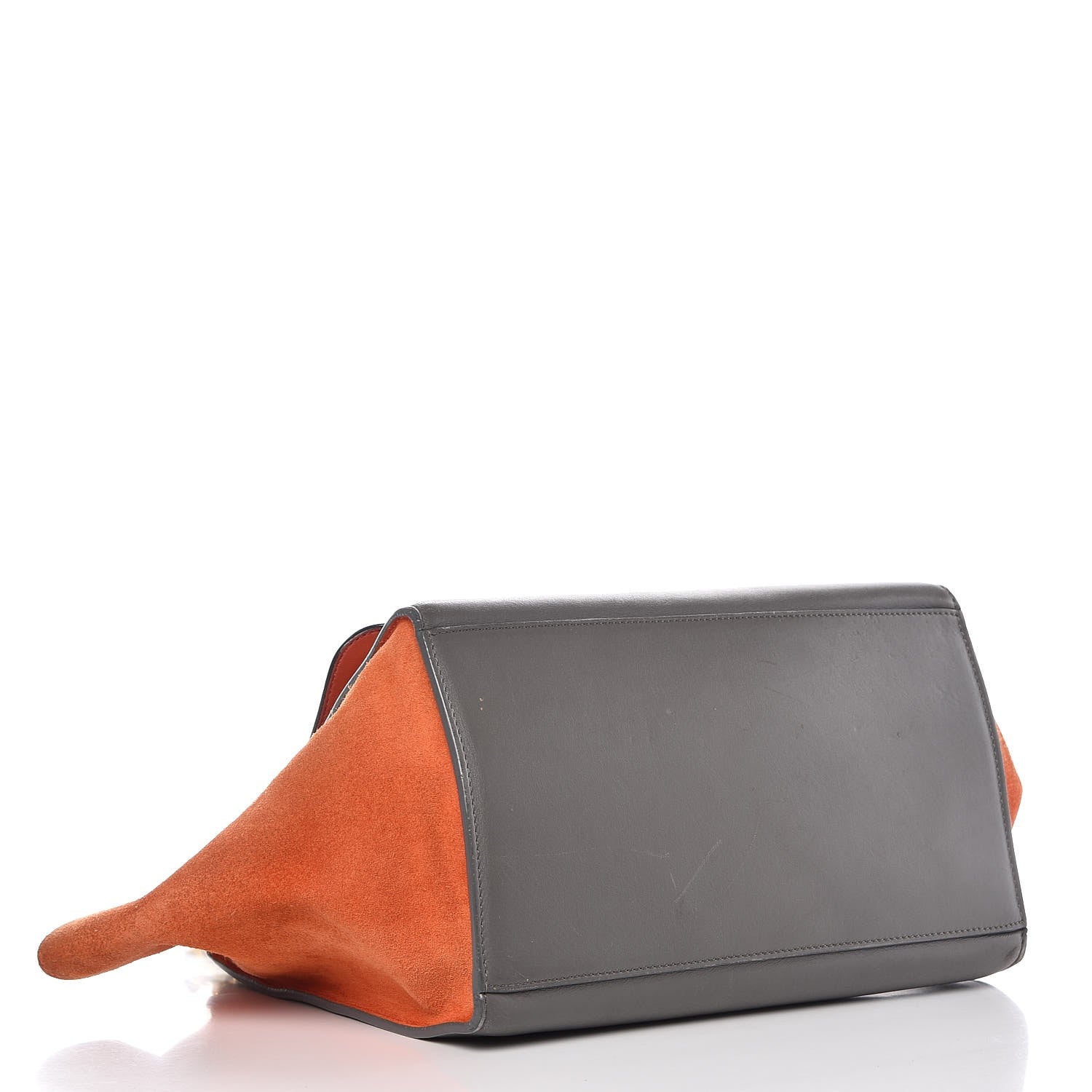 Celine Smooth Calfskin Suede Medium Tri-Color Trapeze Flamingo 5 of 23