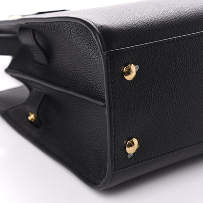 Burberry Grainy Calfskin Mini Two Handle Title Bag Black 6 of 9