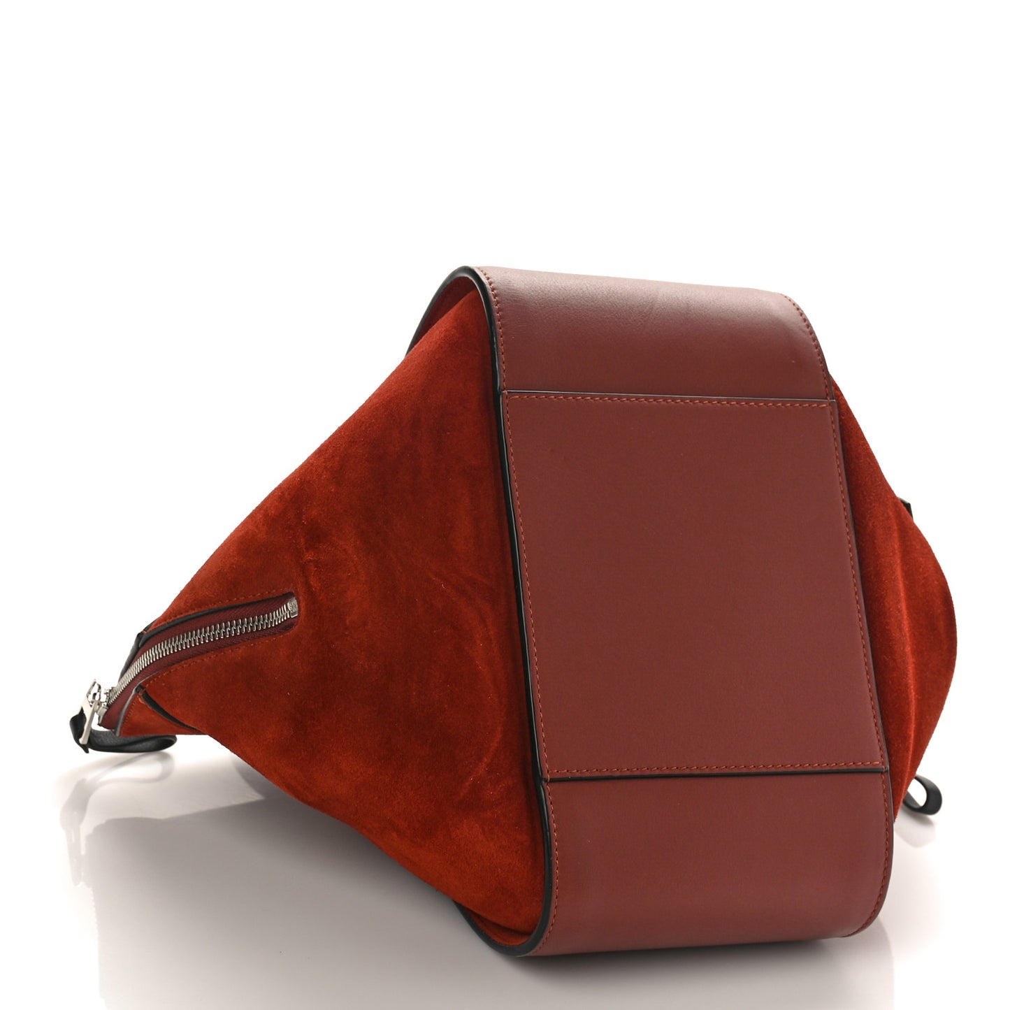 Calfskin Suede Small Hammock Shoulder Bag Red
