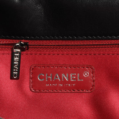 Chanel Lambskin Tweed Maxi Camellia Petals Flap Black 6 of 8