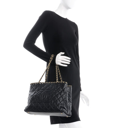 Chanel Calfskin Quilted Small Chain Me Tote Black 2 of 8