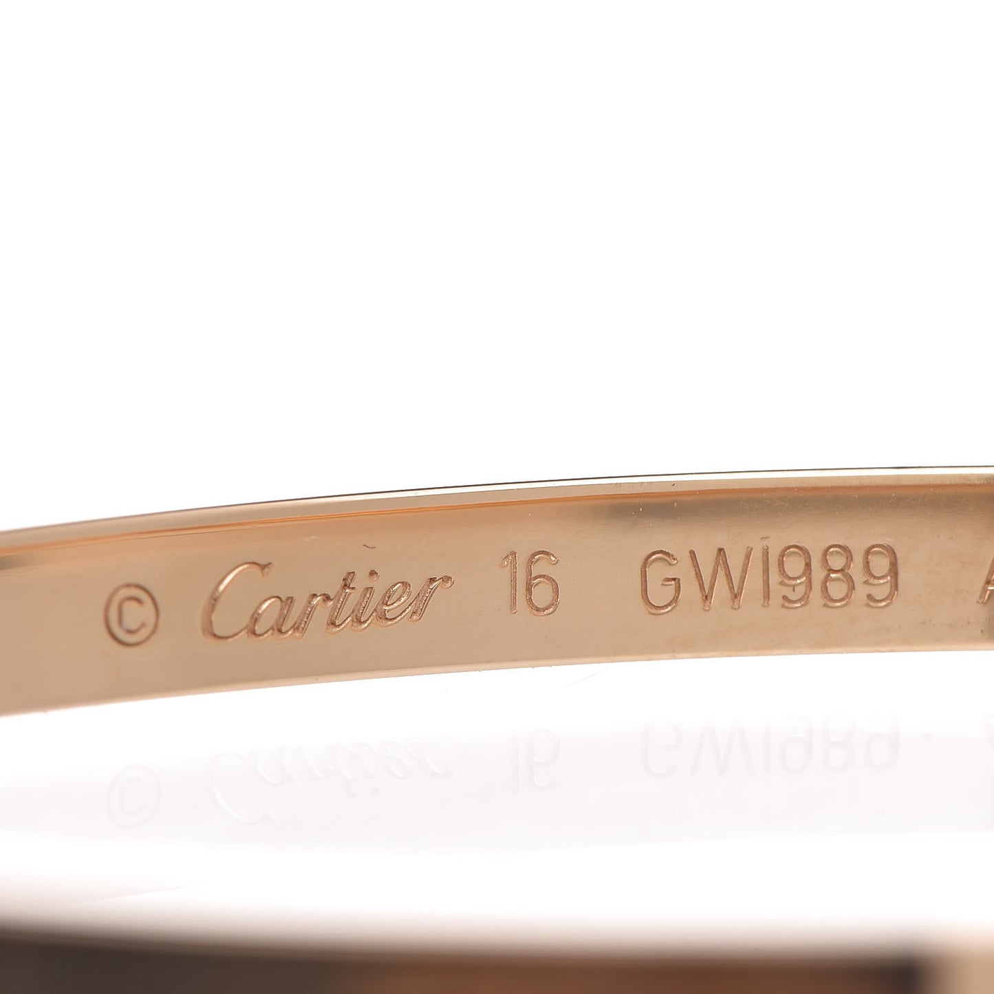 18K Yellow Gold 6 Diamond Small LOVE Bracelet 16