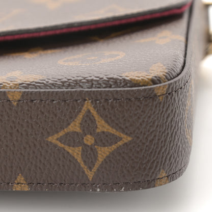 Louis Vuitton Monogram Pochette Felicie Chain Wallet Fuchsia 9 of 15