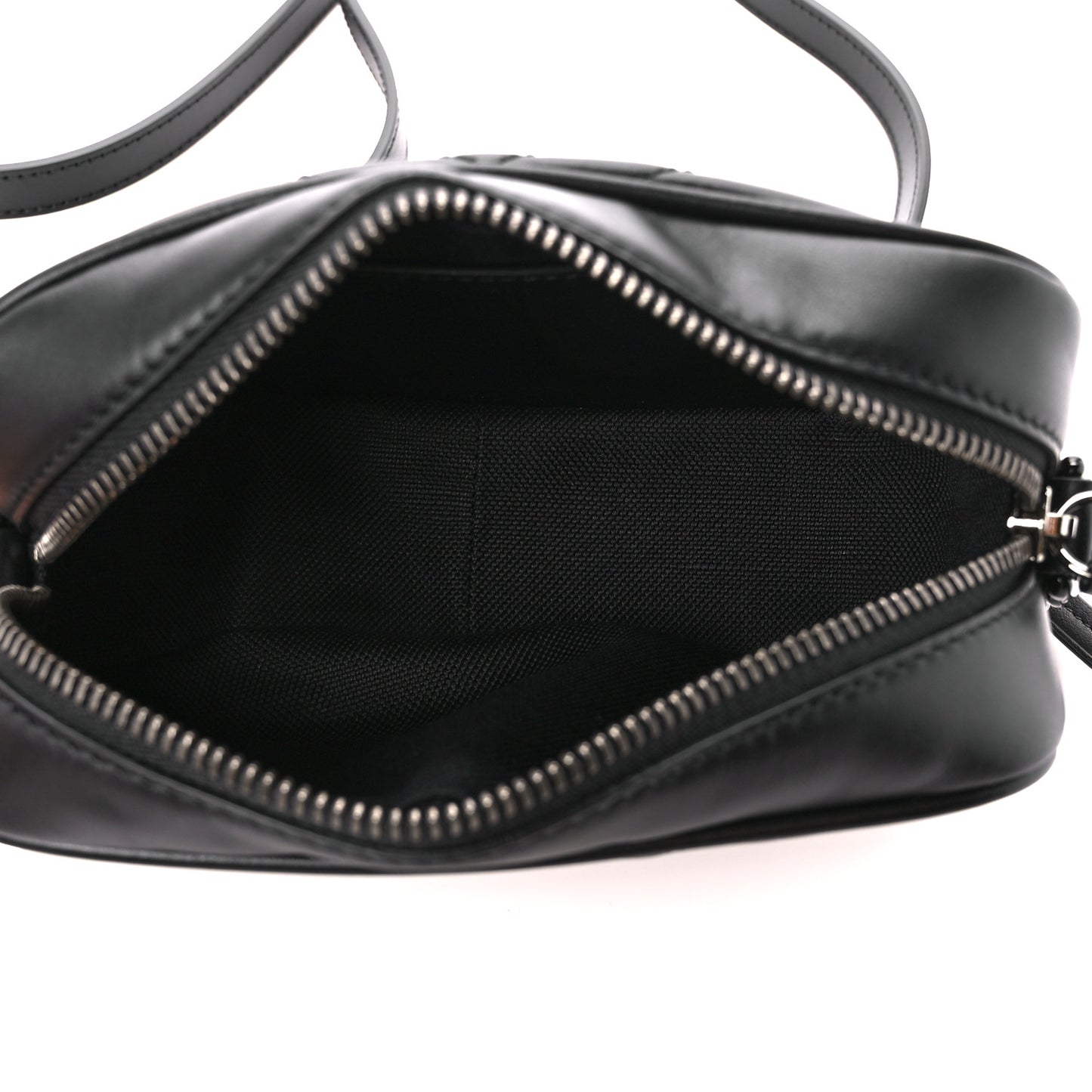 Calfskin Matelasse Monochrome Mini GG Marmont Chain Shoulder Bag Black