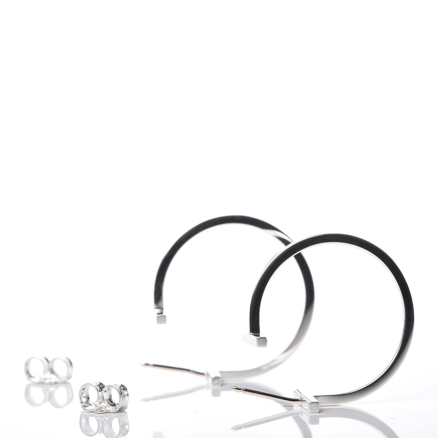 Sterling Silver Small T Wire Hoop Earrings