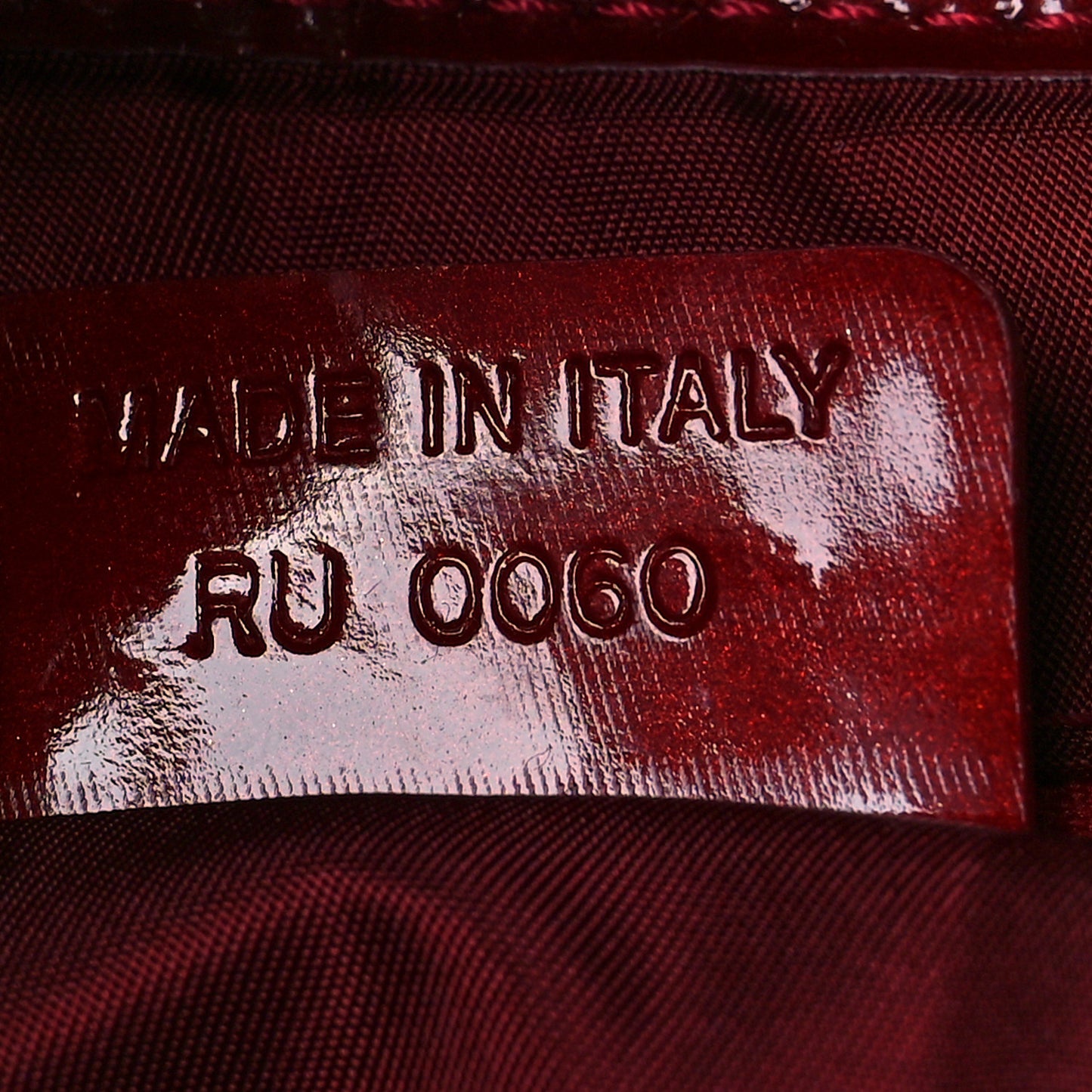 Patent Diorissimo Double Saddle Bag Dark Red