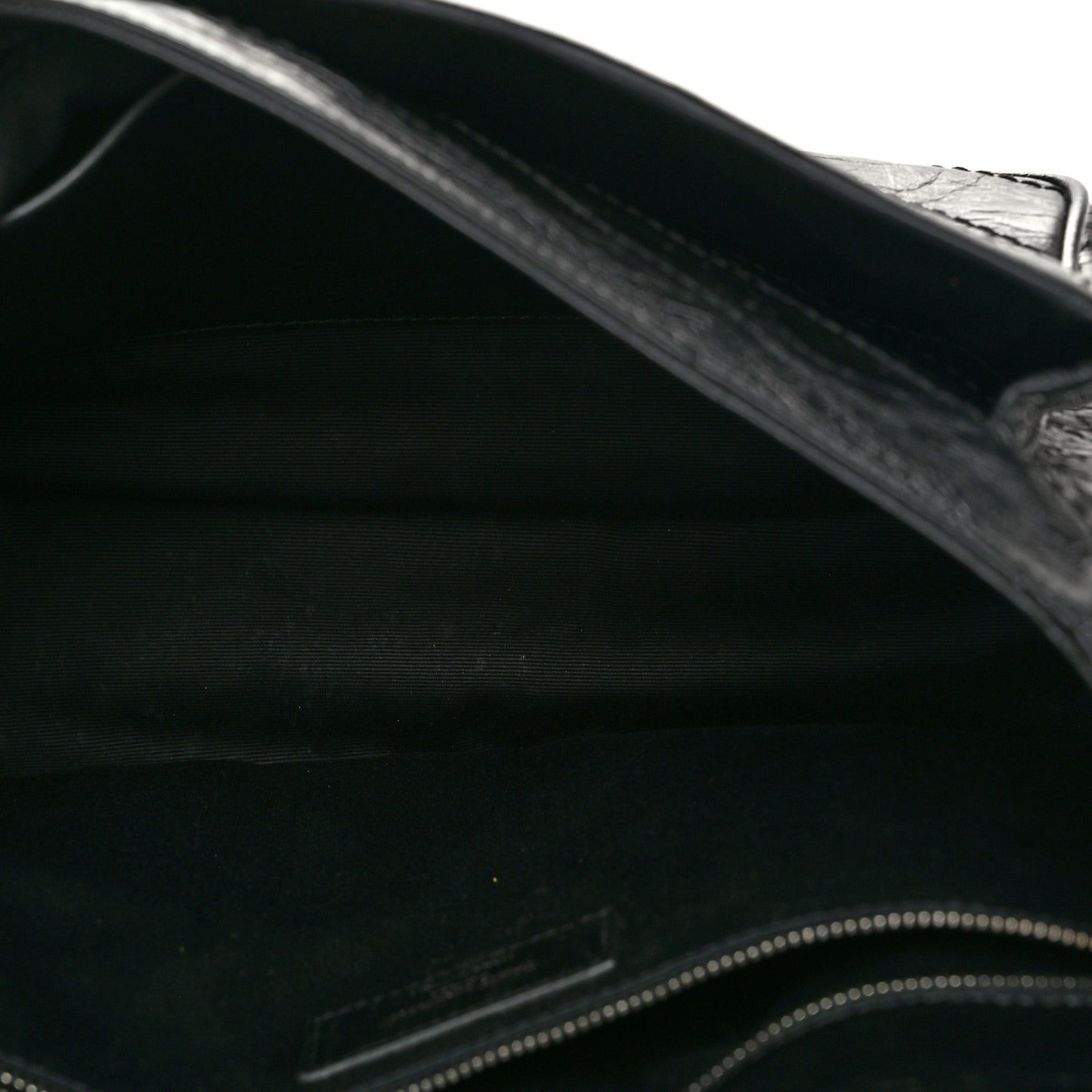 Crinkled Calfskin Matelasse Monogram Medium Niki Chain Satchel Black