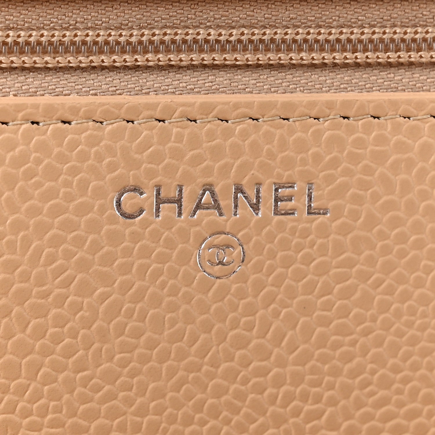 Chanel Caviar Quilted Wallet On Chain WOC Beige 5 of 11