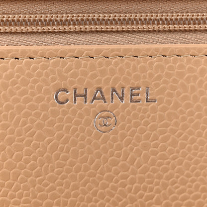 Chanel Caviar Quilted Wallet On Chain WOC Beige 5 of 11