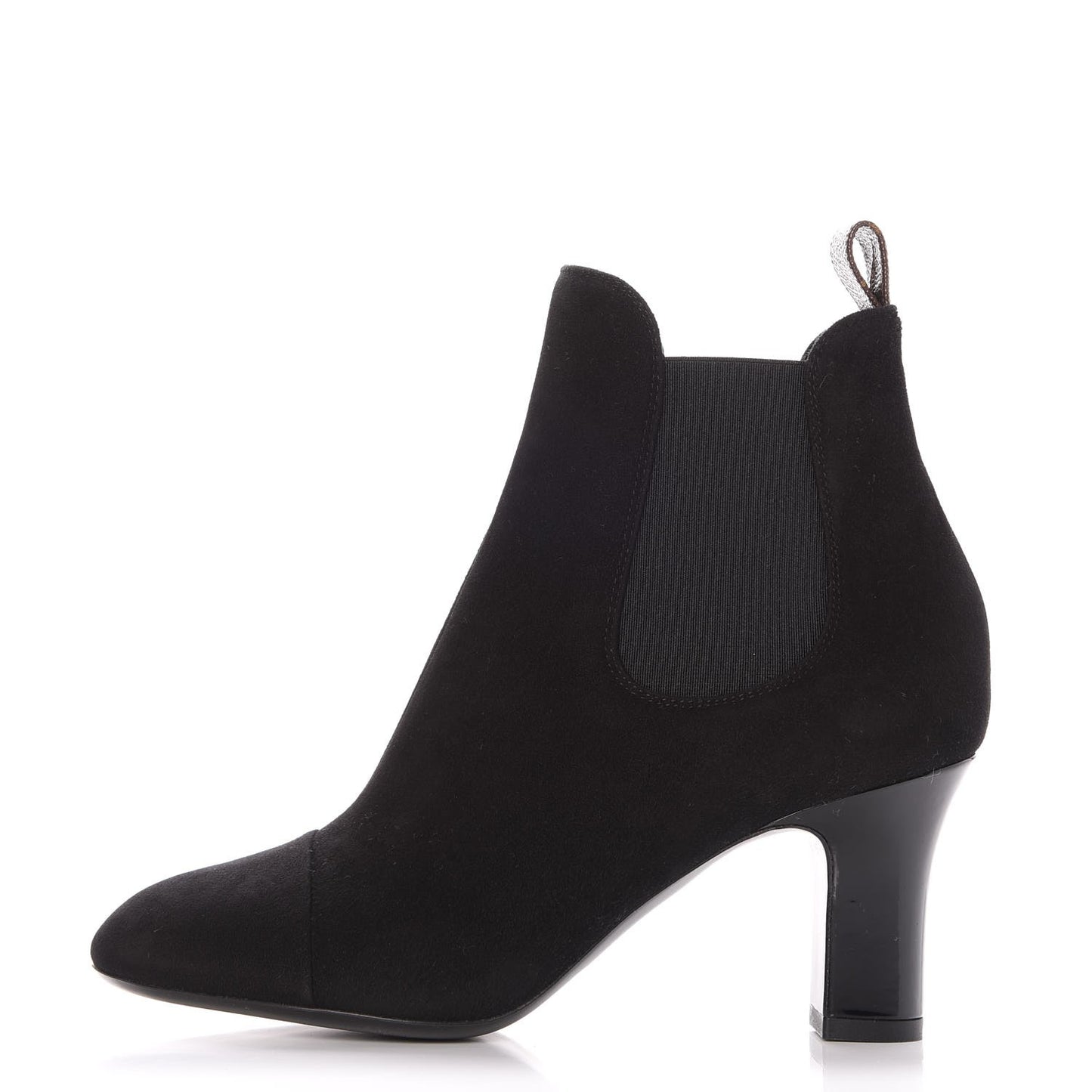 Suede Monogram Uniformes Cap Toe Chelsea 75mm Ankle Boots 36.5 Black
