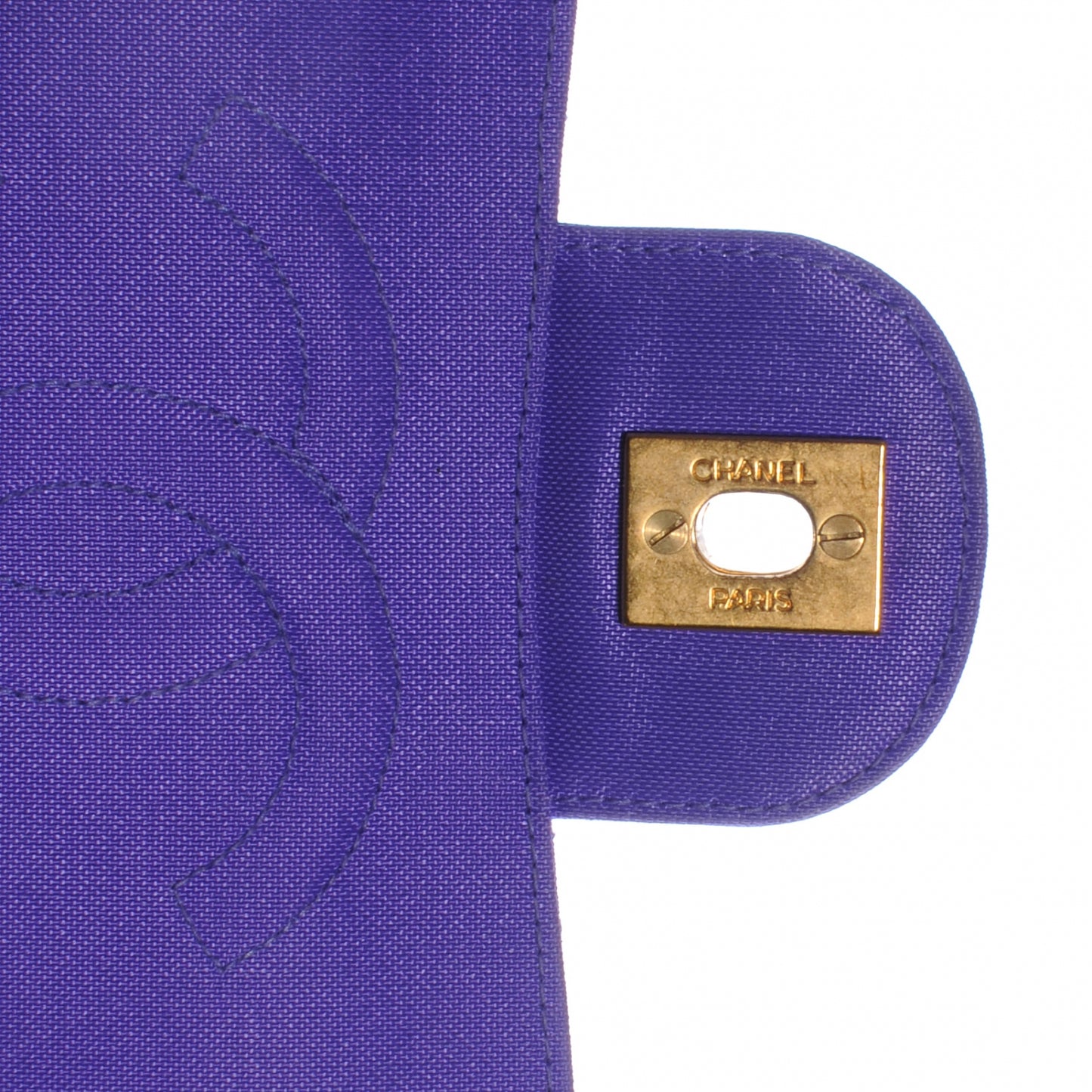 Nylon Quilted Medium Flap Purple