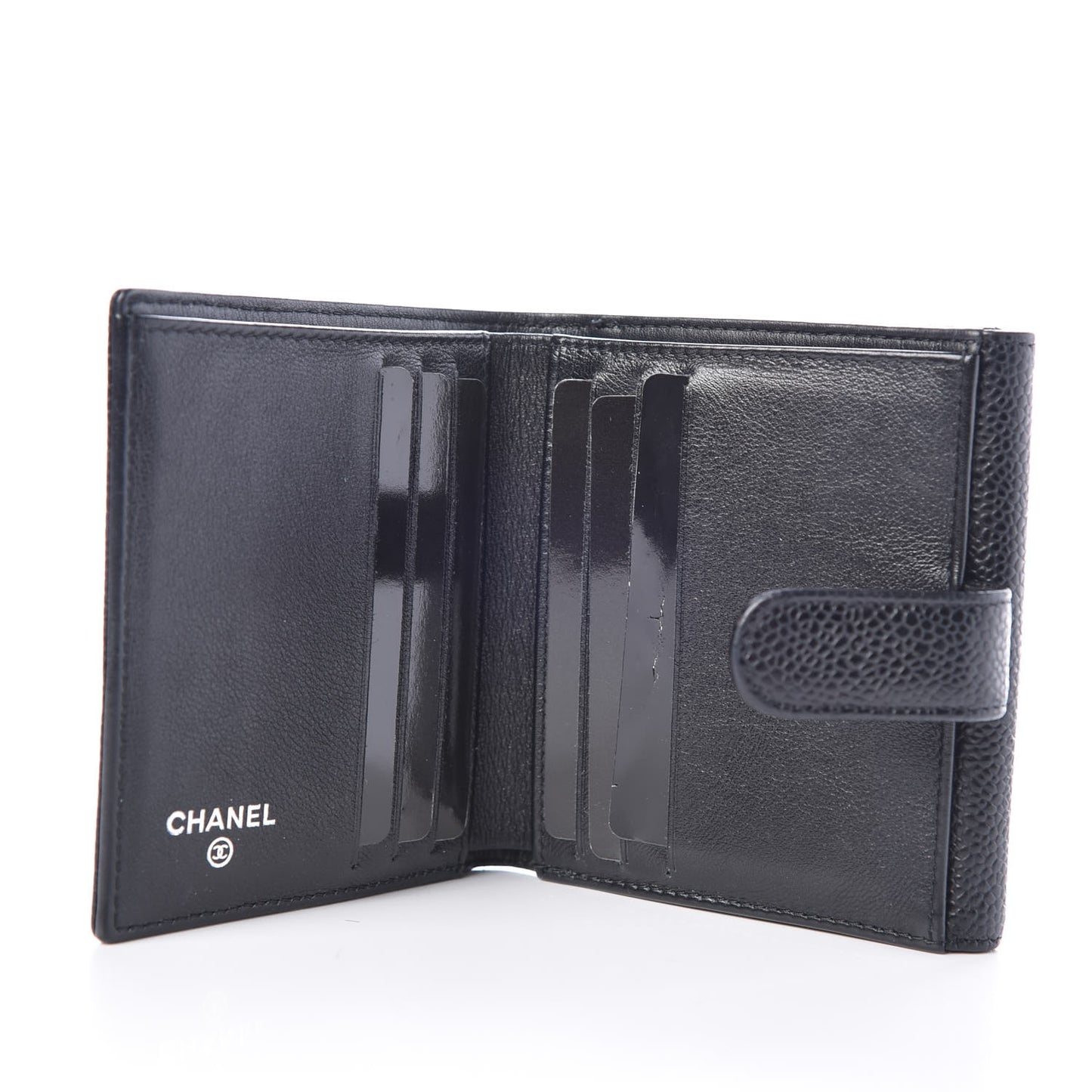 Caviar Timeless CC Compact French Wallet Black