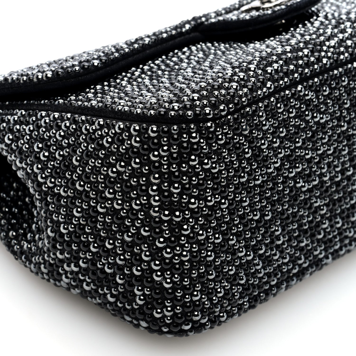 Chanel Suede Beaded Small Flap Dark Grey 9 of 10