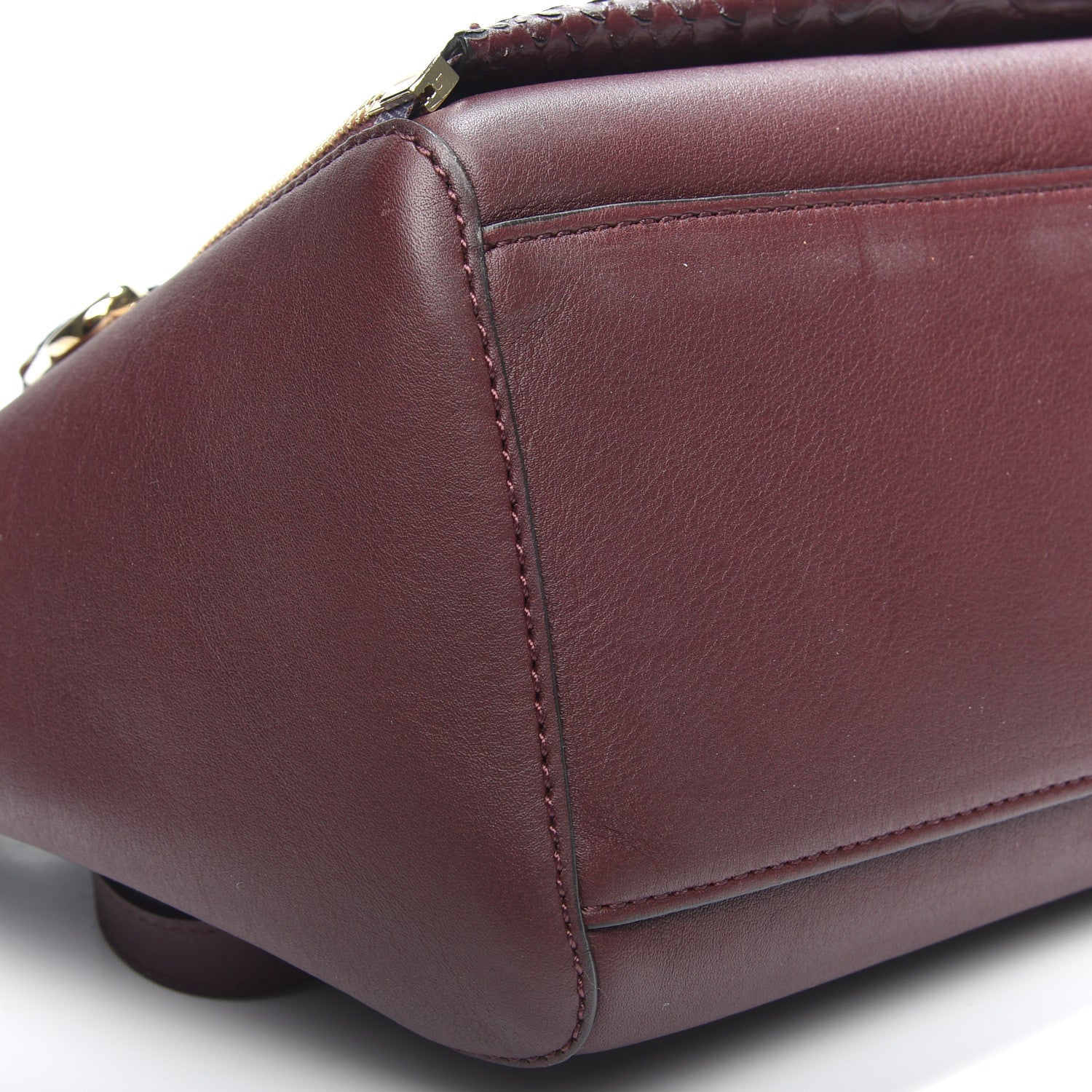 Mulberry Silky Calfskin Snakeskin Small Willow Tote Oxblood 4 of 10