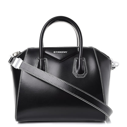 Givenchy Calfskin Contrast Topstitch Small Antigona Black White 1 of 7
