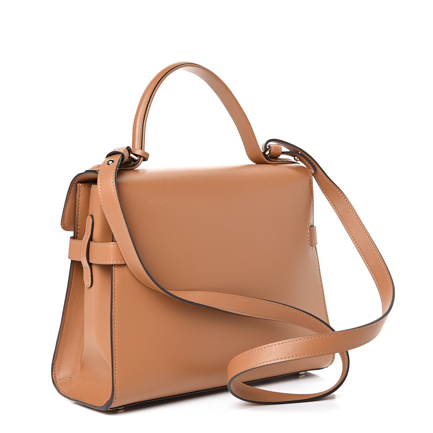 Delvaux Calfskin MM Tempete Satchel Camel 2 of 10