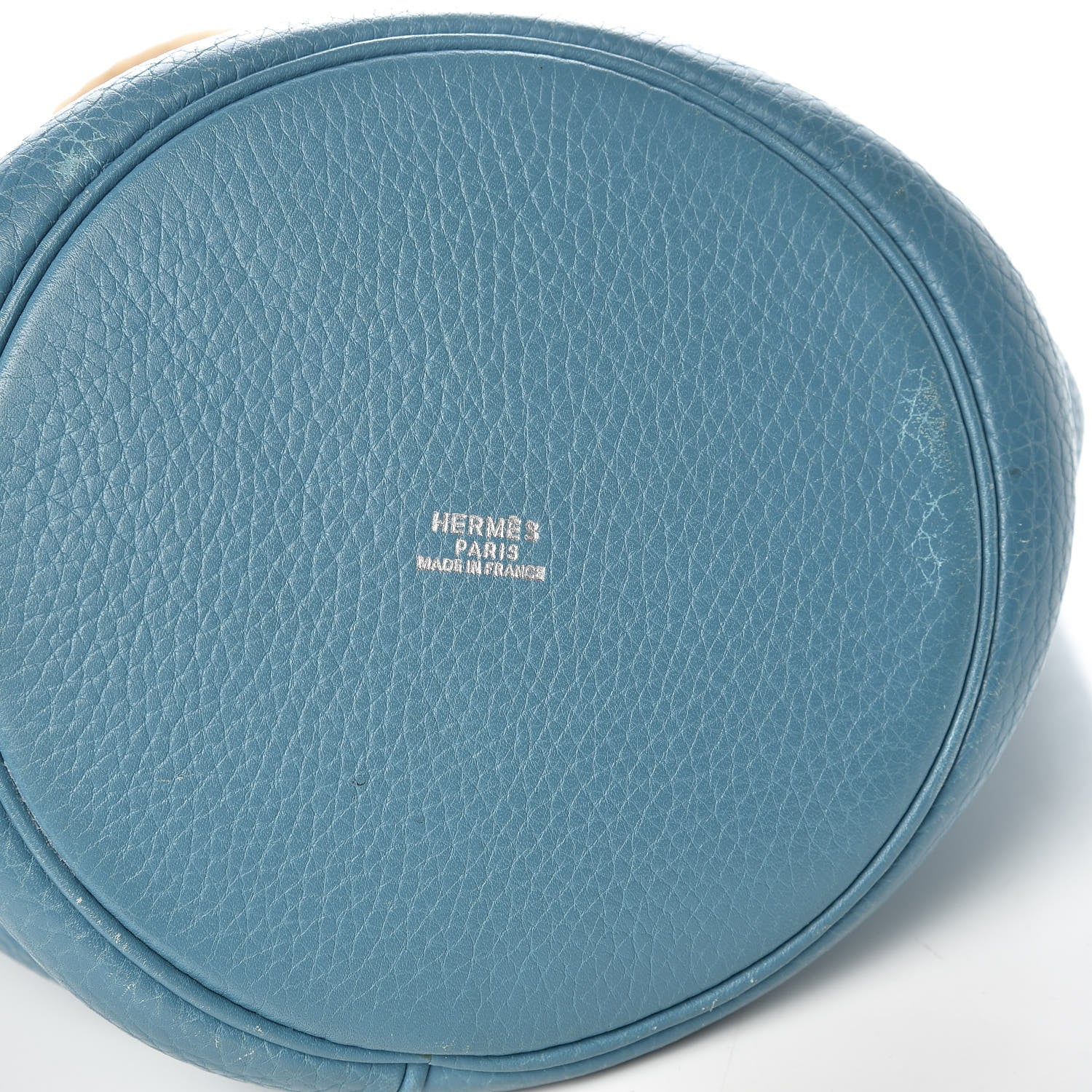 Hermes Taurillon Clemence Mangeoire Rope Bag Blue Jean 8 of 11