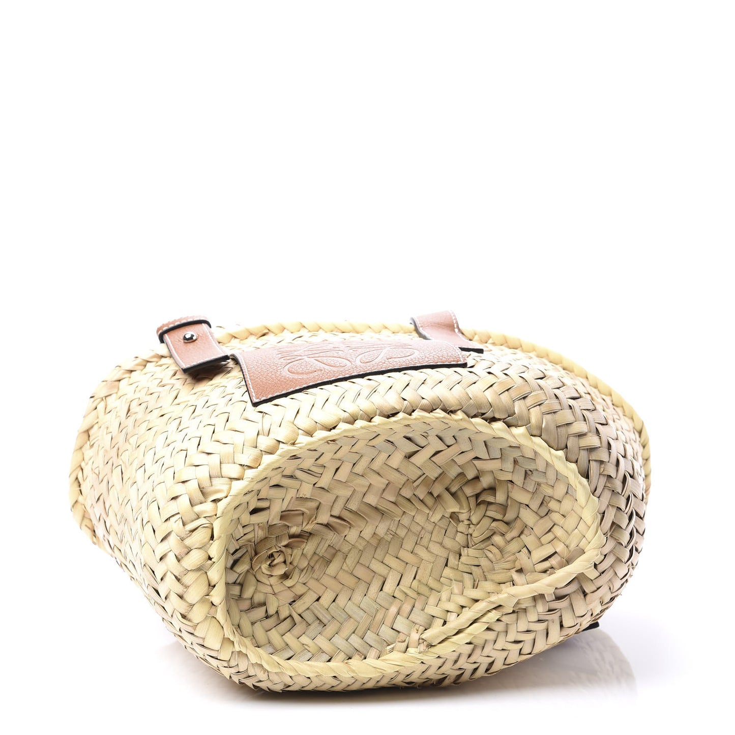 Raffia Small Basket Tote Bag Natural Tan