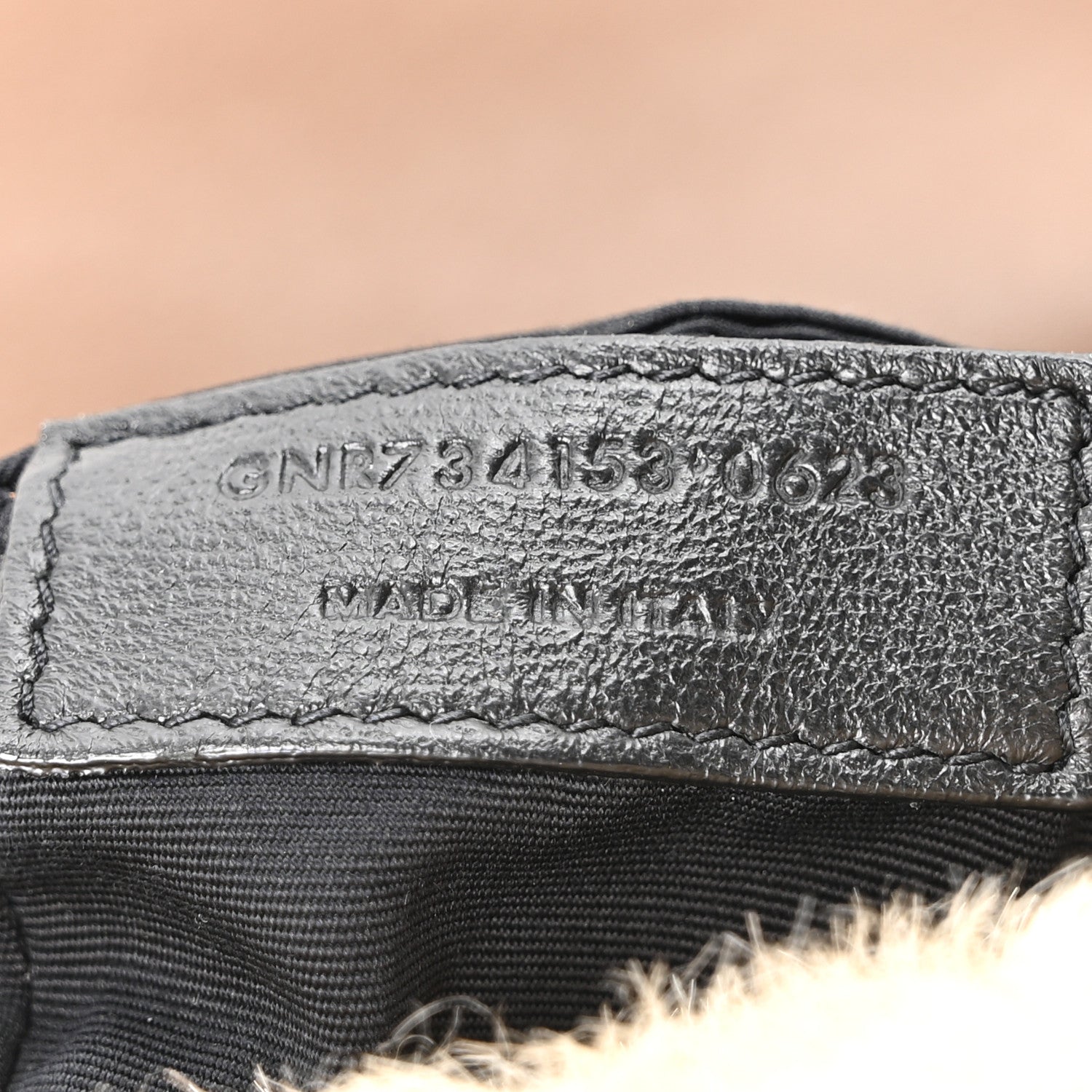 Saint Laurent Shearling Calypso Crossbody Crema Naturel Dark Cigar 7 of 10
