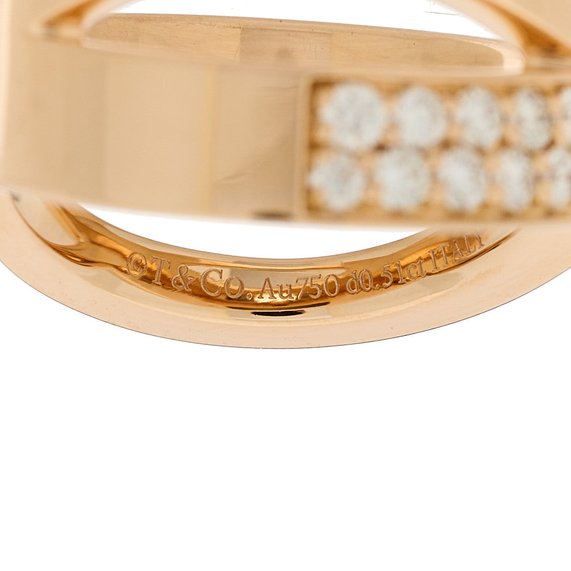 18K Rose Gold Diamond Atlas X Wide Ring 51 5.75