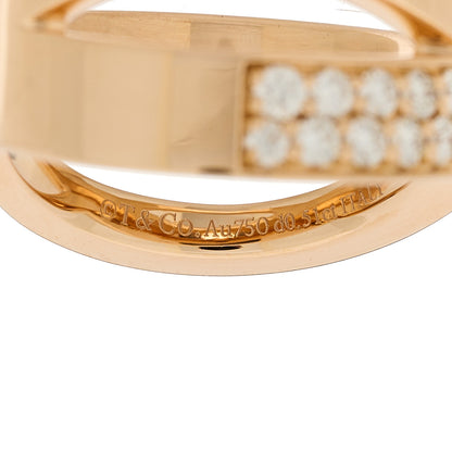 Tiffany 18K Rose Gold Diamond Atlas X Wide Ring 51 5.75 4 of 5