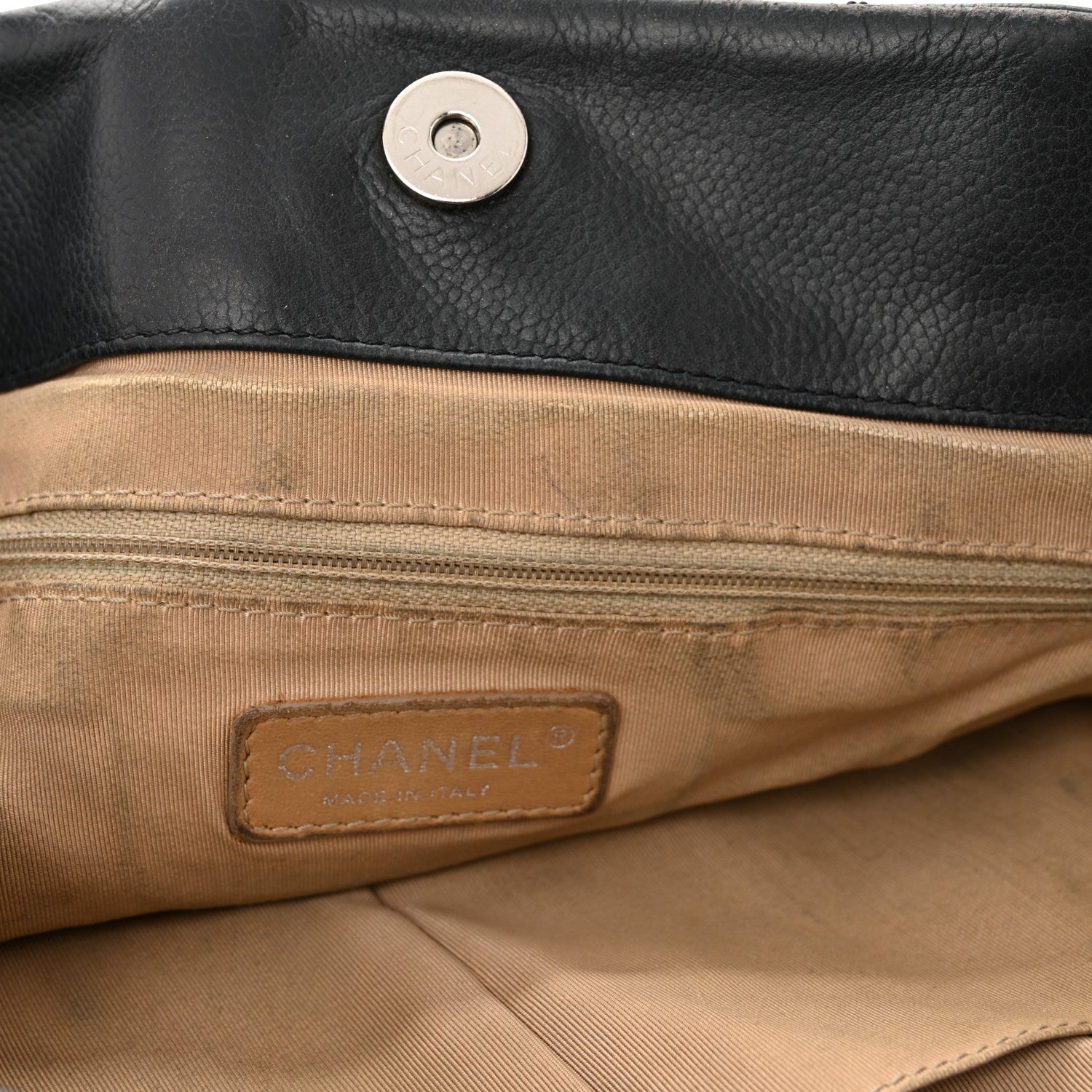 Chanel Caviar Quilted Expandable Zip Shoulder Bag Black 7 of 12