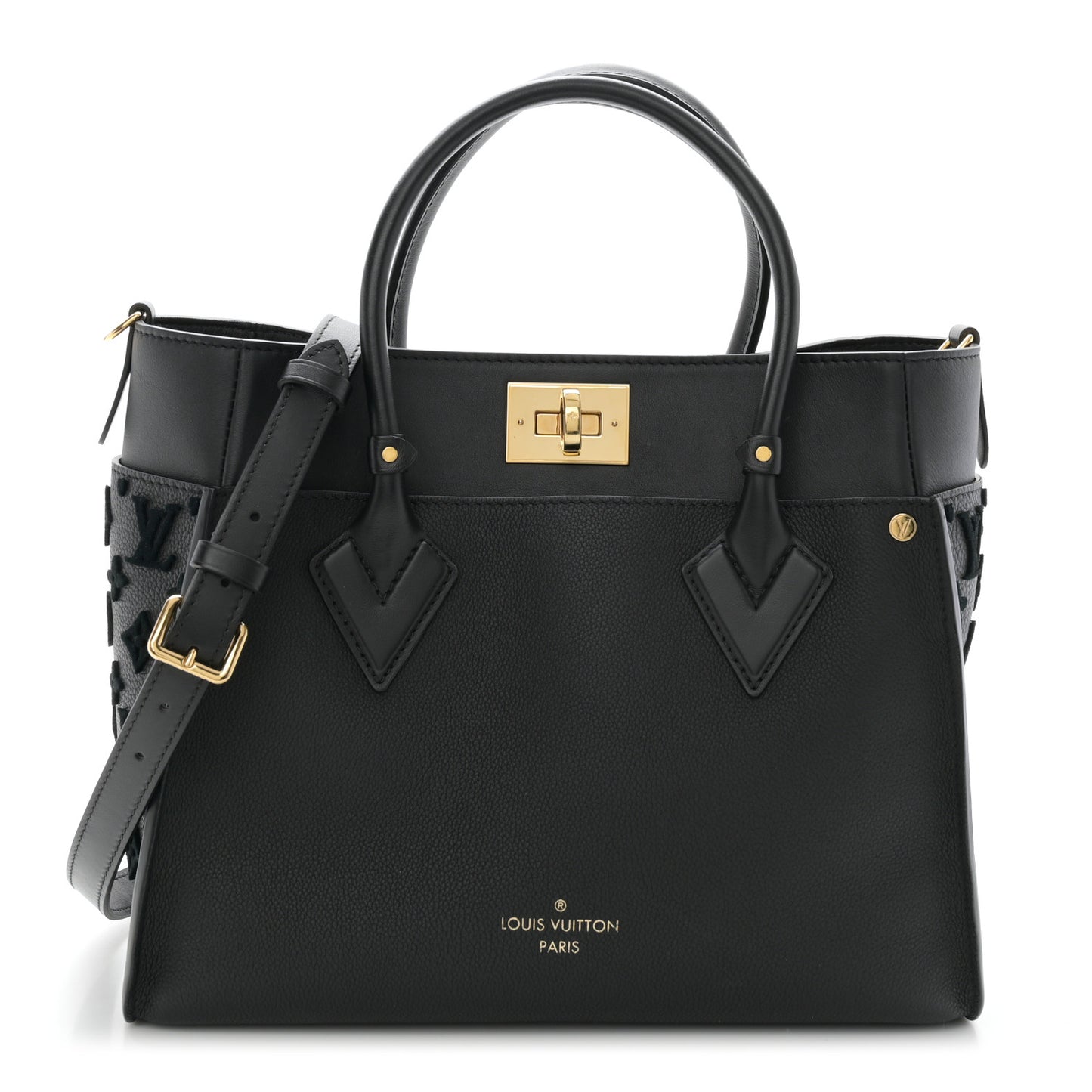 Calfskin Monogram Tufting On My Side Black
