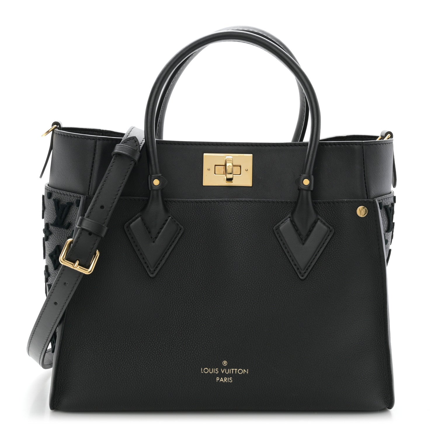 Louis Vuitton Calfskin Monogram Tufting On My Side Black 1 of 9