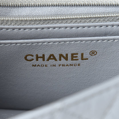 Chanel Aged Calfskin Quilted 2.55 Reissue Mini Flap Grey 5 of 11