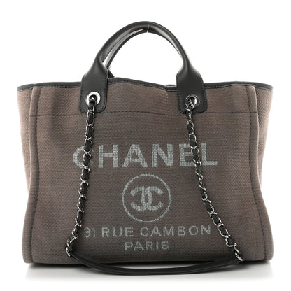 Chanel Mixed Fibers Small Deauville Tote Grey 1 of 12