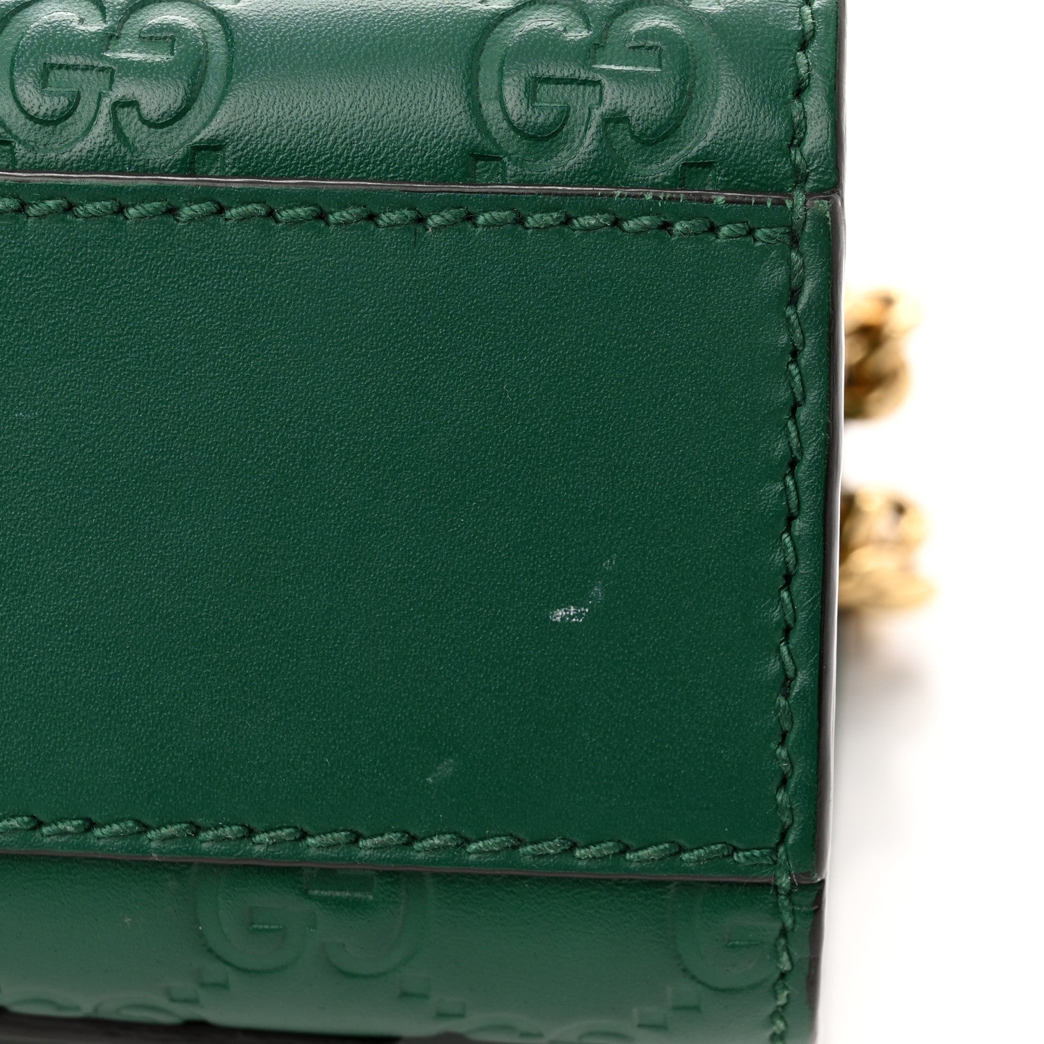 Gucci Guccissima Small Padlock Shoulder Bag Emerald 12 of 12