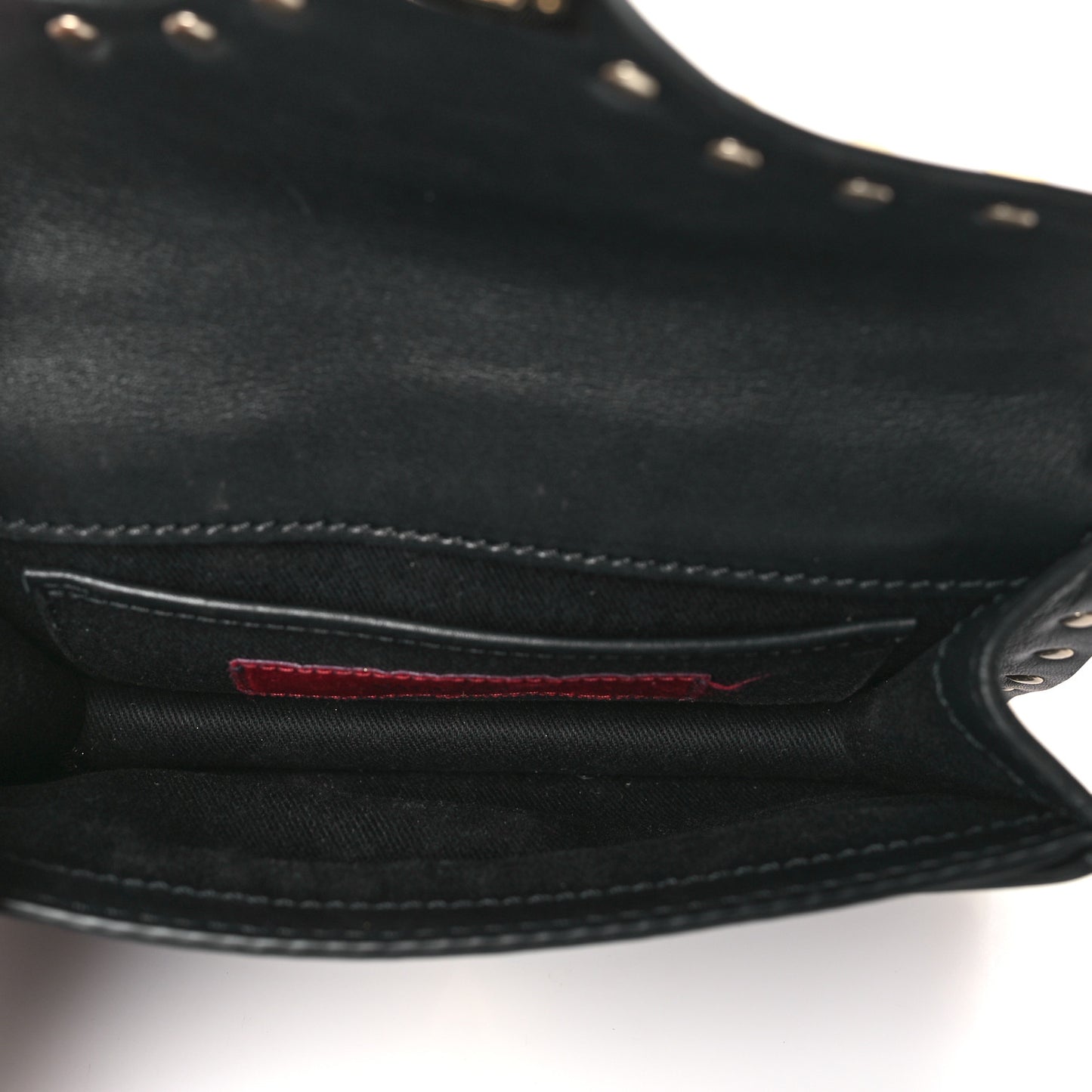 Vitello Mini Rockstud Shoulder Flap Bag Black