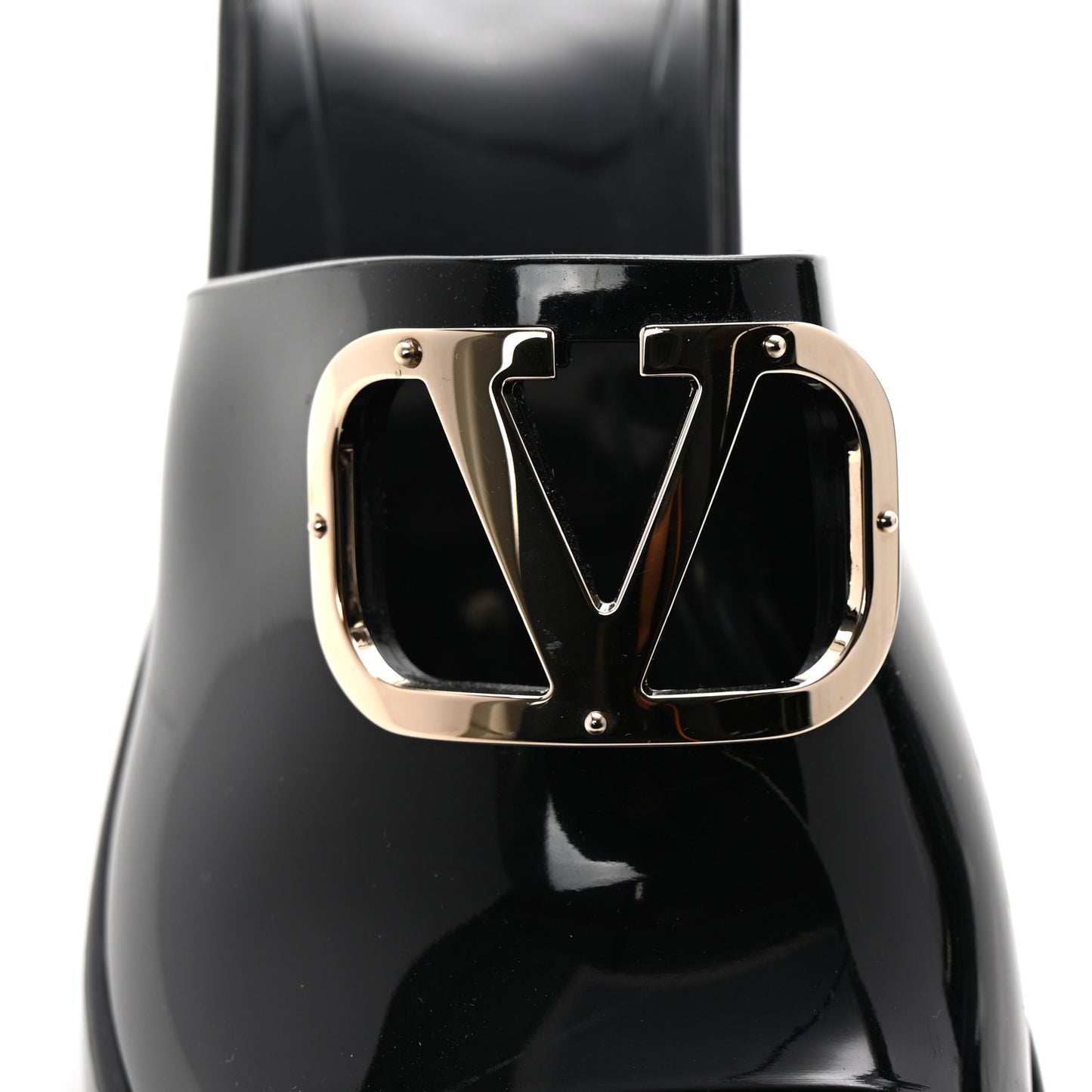 Rubber VLogo PM Platform Slide Sandals 39 Black