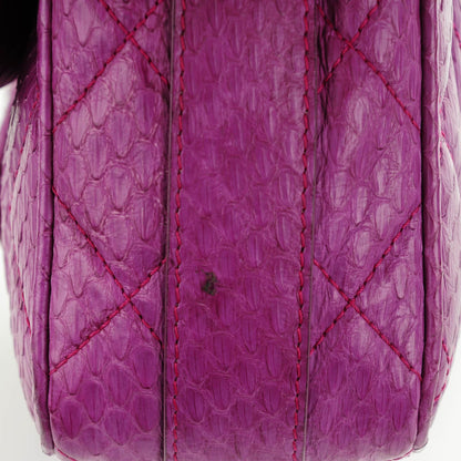 Chanel Elaphe Snakeskin Quilted Medium Easy Carry Flap Purple 12 of 12