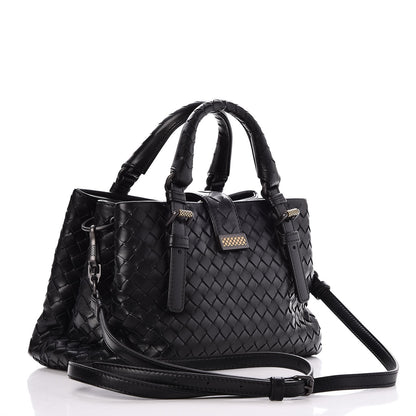 Bottega Veneta Nappa Intrecciato Baby Roma Tote Nero Black 3 of 7