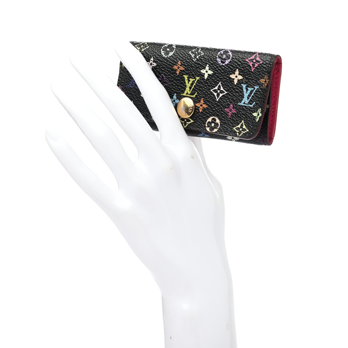 Monogram Multicolor Multicles 4 Key Holder Black Grenade